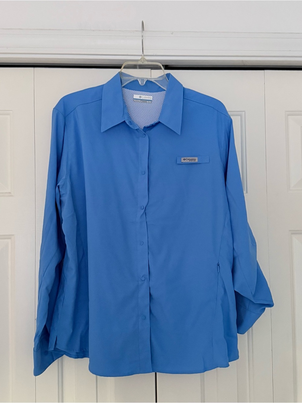 Columbia Women's Button-Front Performance Shirt - Bright Blue #0067